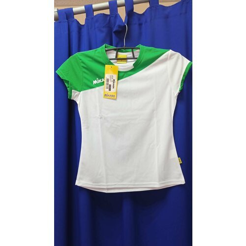 Для волейбола Женская MIKASA размер S ( на рост 157-162 см ) форма ( майка + шорты ) волейбольная бело-зелёная Микаса для волейбола