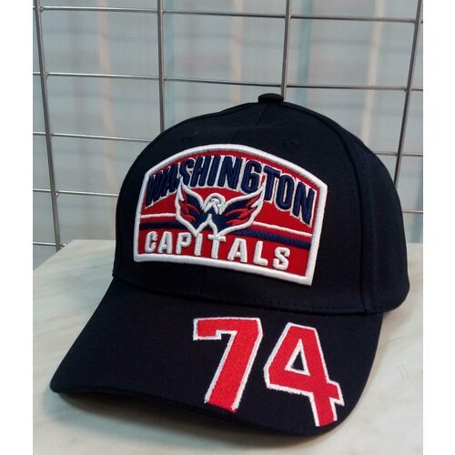 Для хоккея Вашингтон Кэпиталс кепка летняя хоккейного клуба NHL WASHINGTON CAPITALS (США ) №74 бейсболка темно-синяя