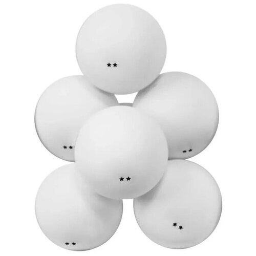 Мячи для настольного тенниса Atemi / теннисный мяч пластик, белый, 6 шт.