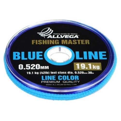 ALLVEGA Леска монофильная ALLVEGA Fishing Master, диаметр 0.520 мм, тест 19,1 кг, 30 м, голубая