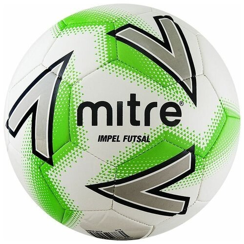 Футзальный мяч Mitre IMPEL FUTSAL арт. A0029WC5 р.4 Белый/Зелено-черно-серебристый