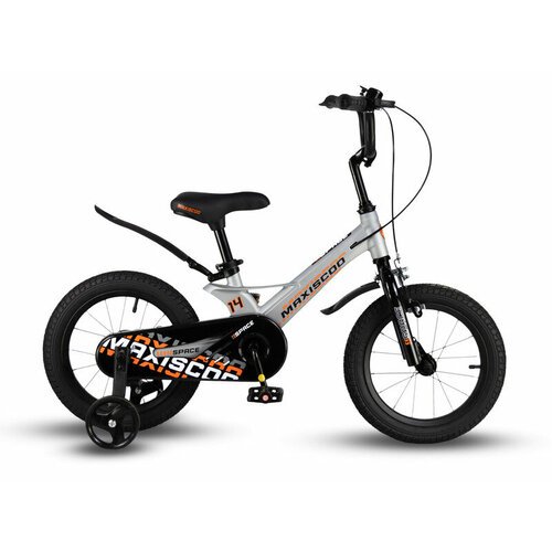 Детский велосипед Maxiscoo Space Стандарт Плюс 14, год 2024, цвет Серебристый