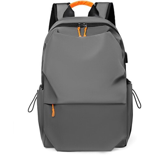 Рюкзак молодёжный, для учебы, работы, ноутбука, школьный с USB портом RAMMAX. IT'S MY STYLE RKZ-26/серый_orange