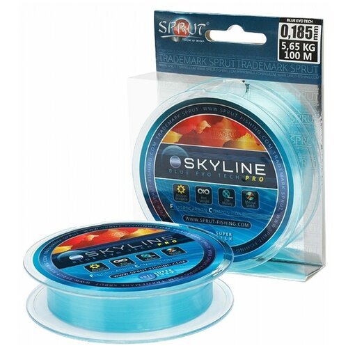 Леска SPRUT Skyline Fluorocarbon Composition EvoTech RPO Blue 0.285 100м