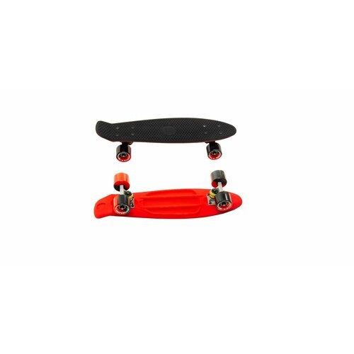 Скейтборд KROSTEK 22' пластик PC22 #8 / BLACK / RED