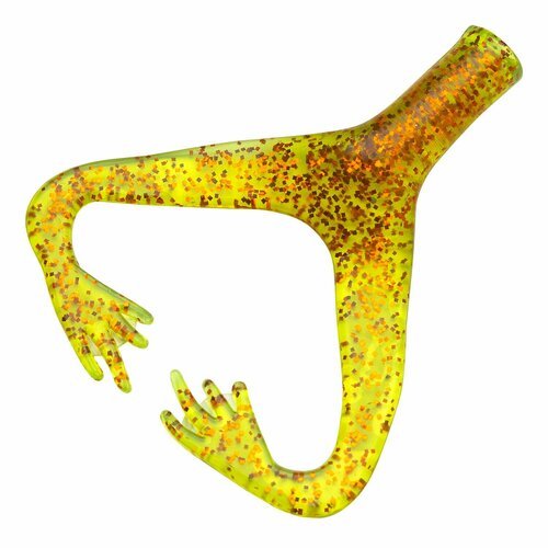Силиконовая приманка для рыбалки Z-Man Web-FoottrailerZ 4' #Chartreuse/Copper, твистер на щуку, окуня, судака