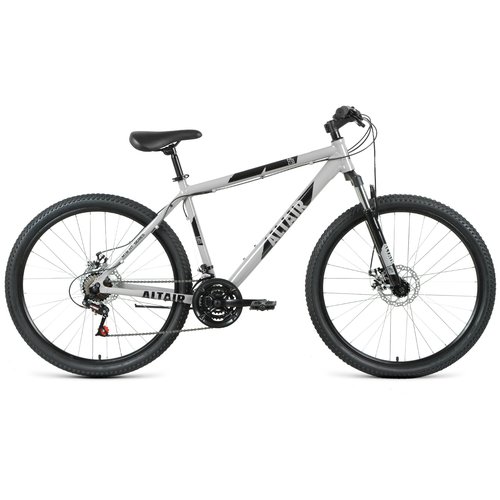 Велосипед ALTAIR AL 27,5 D (2021), горный (взрослый), рама 17', колеса 27.5', серый/черный, 15.8кг [rbkt1m37g009]