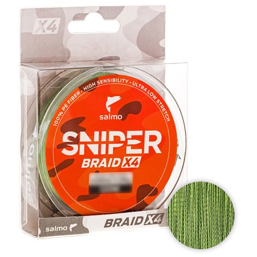 Леска плетеная Salmo Sniper BRAID Army Green 091м 0,20мм