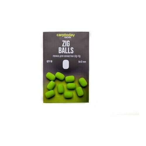 Пенка для оснастки зиг риг Carptoday Tackle Zig Balls, зеленые