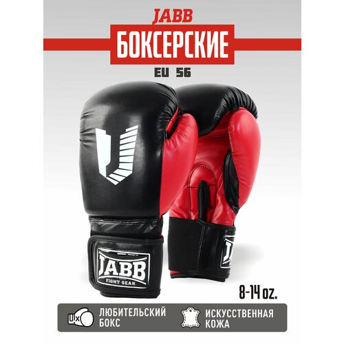 Перчатки бокс.(иск. кожа) Jabb JE-4056/Eu 56 черный/красный 10ун.