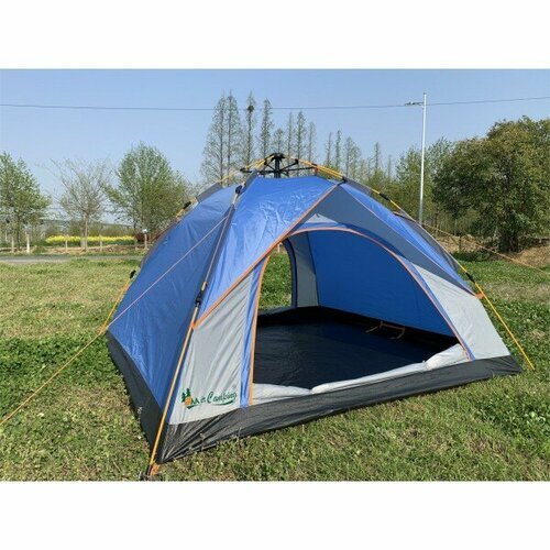 3-х местная автоматическая палатка шатер, двухслойная, Mircamping 910, синяя