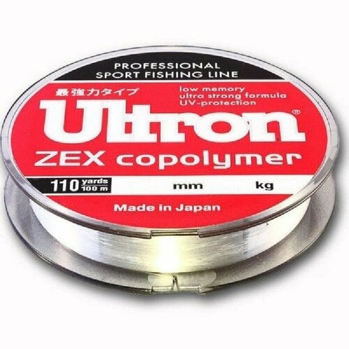 Леска Ultron Zex Copolymer 0,18мм 4,0кг100м прозр.