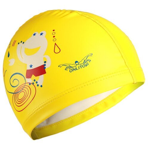 Шапочка для плавания, детская, нейлон, цвет жёлтый, ONLITOP