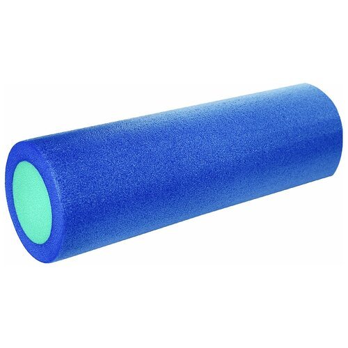 PEF100-45-1 Ролик для йоги полнотелый 2-х цветный (сине/зеленый) 45х15см.