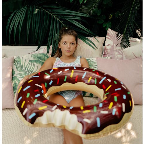 Круг для плавания 'Пончик' 60 см шоколадный