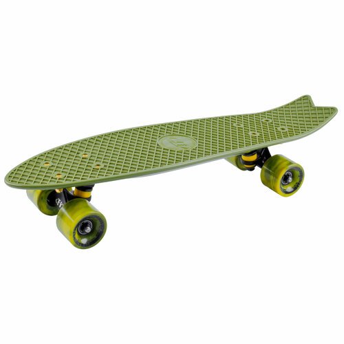 Скейтборд пластиковый Fishboard 23 dark green 1/4