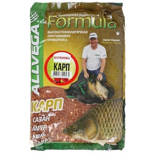 Прикормка Formula Carp Strawberry, карп клубника, 900 г