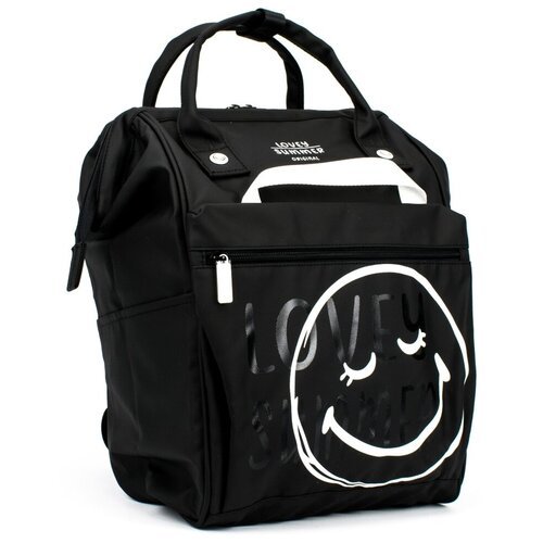 Рюкзак сумка LOVEY SUMMER, женский, городской, 40x28x19 см, черный