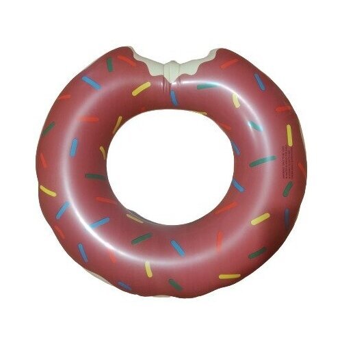 Надувной круг для плавания в виде пончика 75 см. 3+