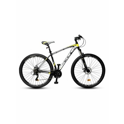 Велосипед взрослый горный 29' HORST Icon рама 17' 2023 года черно-белый салатовый