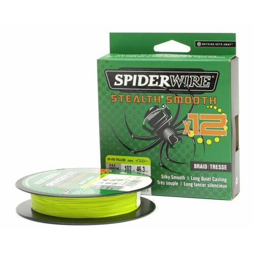 Шнур Spiderwire Stealth Smooth X12 New 150м 0,09мм Yellow