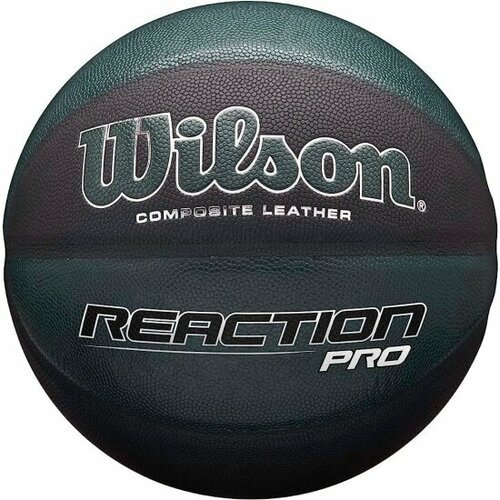 Мяч баскетбольный WILSON Reaction PRO SHADOW WTB10135XB07, размер 7, черный-темно-зелен