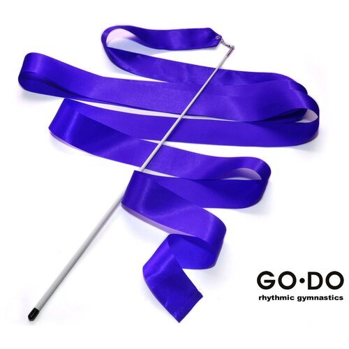 Лента гимнастическая с палочкой синяя GO DO : PD-02