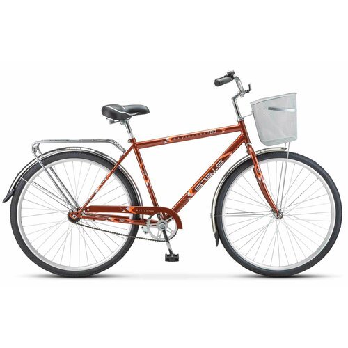 Велосипед 28' STELS Navigator-300 Gent (20' бронзовый) + корзина