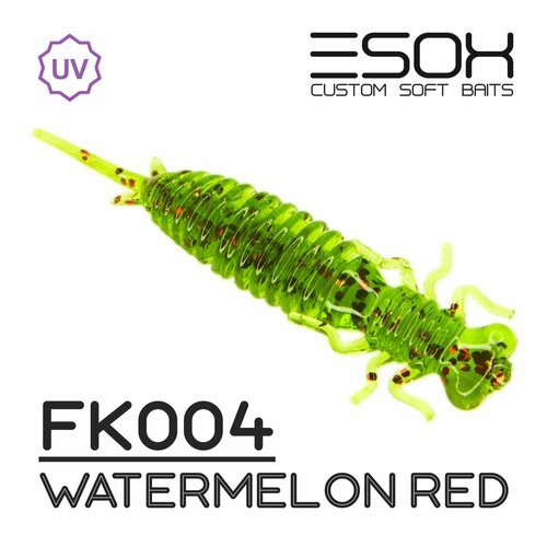 Мягкие приманки Esox VIBRA 1.8' (48мм) # FK004 / Watermelon Red (10шт)