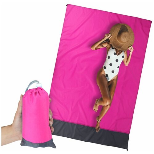 Водонепроницаемый коврик для пикника, универсальный туристический тент, 137х188 см. розовый