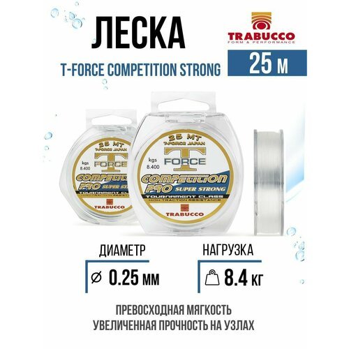 Монолеска для рыбалки Trabucco T-Force Competition Strong 25m Clear 0.250mm/8.40kg