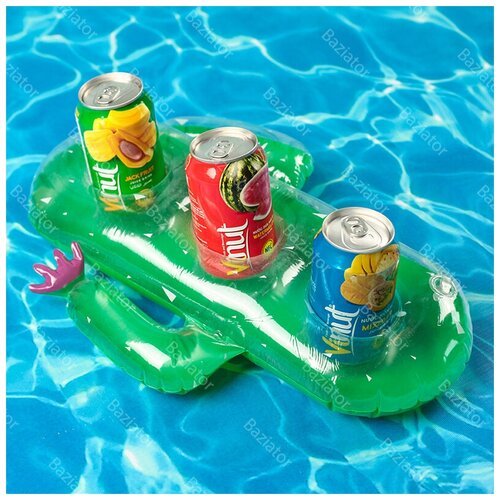 Пляжный надувной подстаканник для напитков в бассейн; держатель для коктейлей; плавающая надувная игрушка подставка для бассейна; надувной бар, кактус