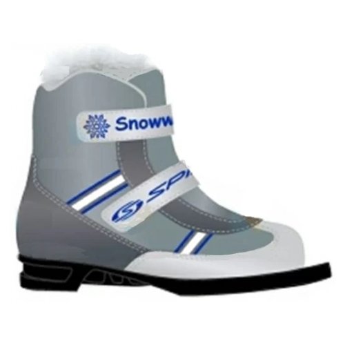 Лыжные ботинки Spine Kids Velcro 104 75 мм (серый/белый) 34-35 EU