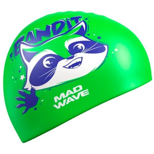 Шапочка для плавания Mad Wave M0572 03 0 01 Bandit Green