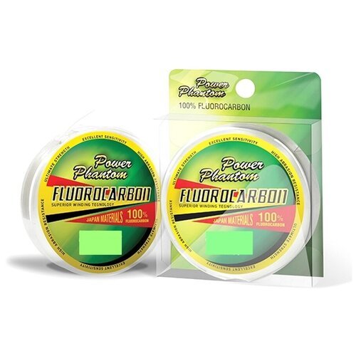 Леска Power Phantom Fluorocarbon 2,0 0,23мм, 4,3 кг, прозрачный, 30м