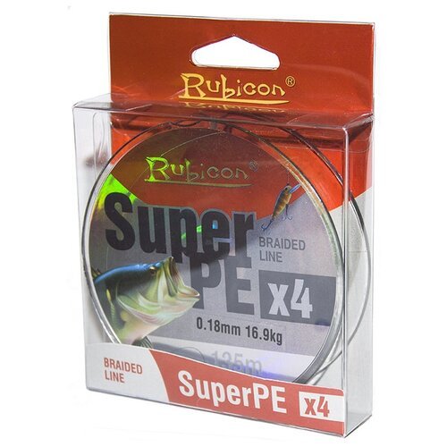 RUBICON Плетеный шнур RUBICON Super PE 4x 135m, dark green, d=0,50mm