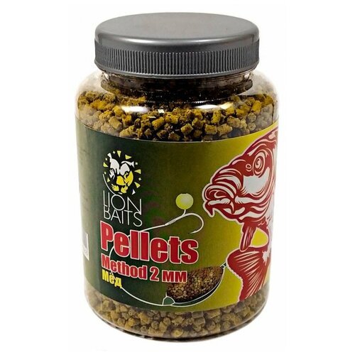 Пеллетс методный Method pellets LION BAITS Мед 2мм 300гр