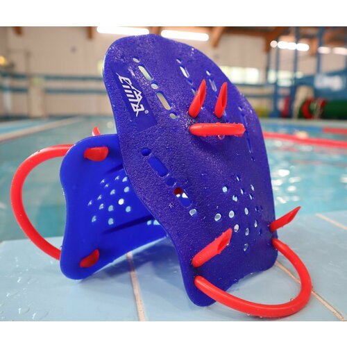 Лопатки для плавания CIMA детские S синий цвет