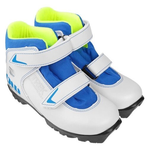 Детские лыжные ботинки TREK Snowrock NNN (ИК) 2020-2021, р.36RU/37EU, белый/синий