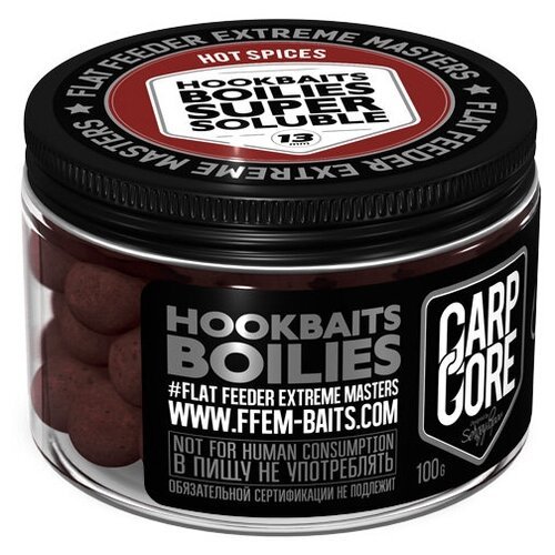 FFEM Бойлы растворимые Super Soluble HNV Boilies Hot Spices 13mm (100г)