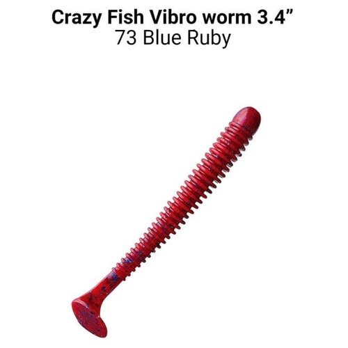 Силиконовые приманки Crazy Fish Vibro worm 3.4' 13-85-73-6-F плавающие; упак. (5шт)