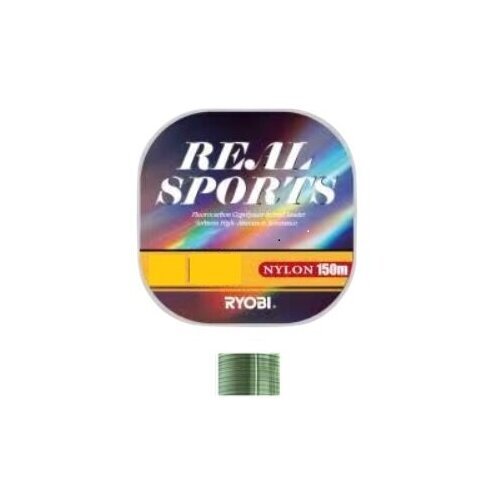 Ryobi, Леска Real Sports, 150м, №1.2, 0.185мм, 2.9кг, №4, оливковая