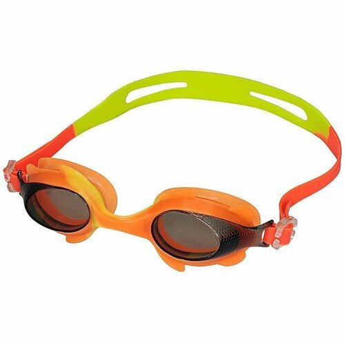 Очки для плавания SPORTEX детские в комплекте с берушами (оранжевый/желтый)