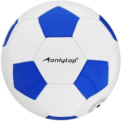 ONLYTOP Мяч футбольный, ПВХ, машинная сшивка, 32 панели, размер 5