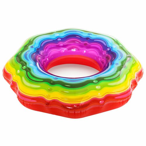 Круг для плавания Rainbow Ribbon, d-115 см, от 12 лет, 36163 Bestway