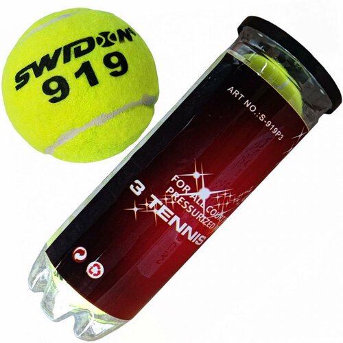 Мячи для большого тенниса Swidon 919 3 шт. (в тубе) E29379