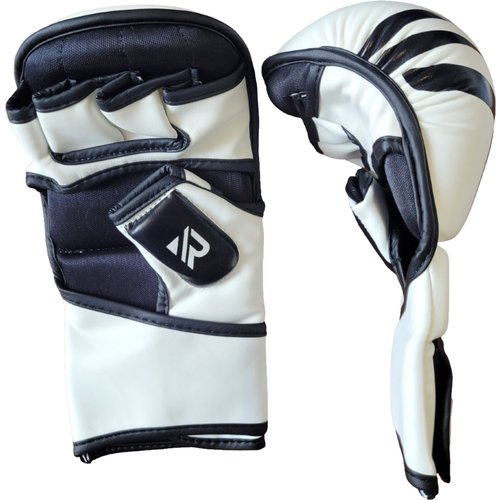 Перчатки для ММА Rage fight gear бело-черный M