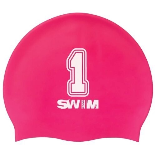Силиконовая шапочка для плавания SwimRoom 'Номер 1', цвет черный