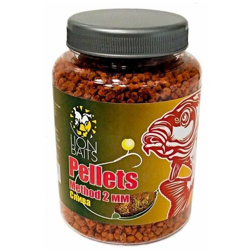 Пеллетс методный Method pellets LION BAITS Слива 2мм 300гр