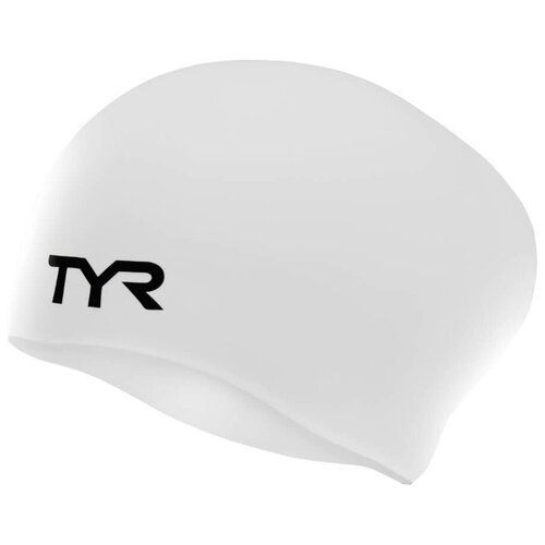 Шапочка для плавания TYR LONG HAIR WRINKLE FREE SILICONE CAP, Цвет - белый;Материал - Силикон 100%